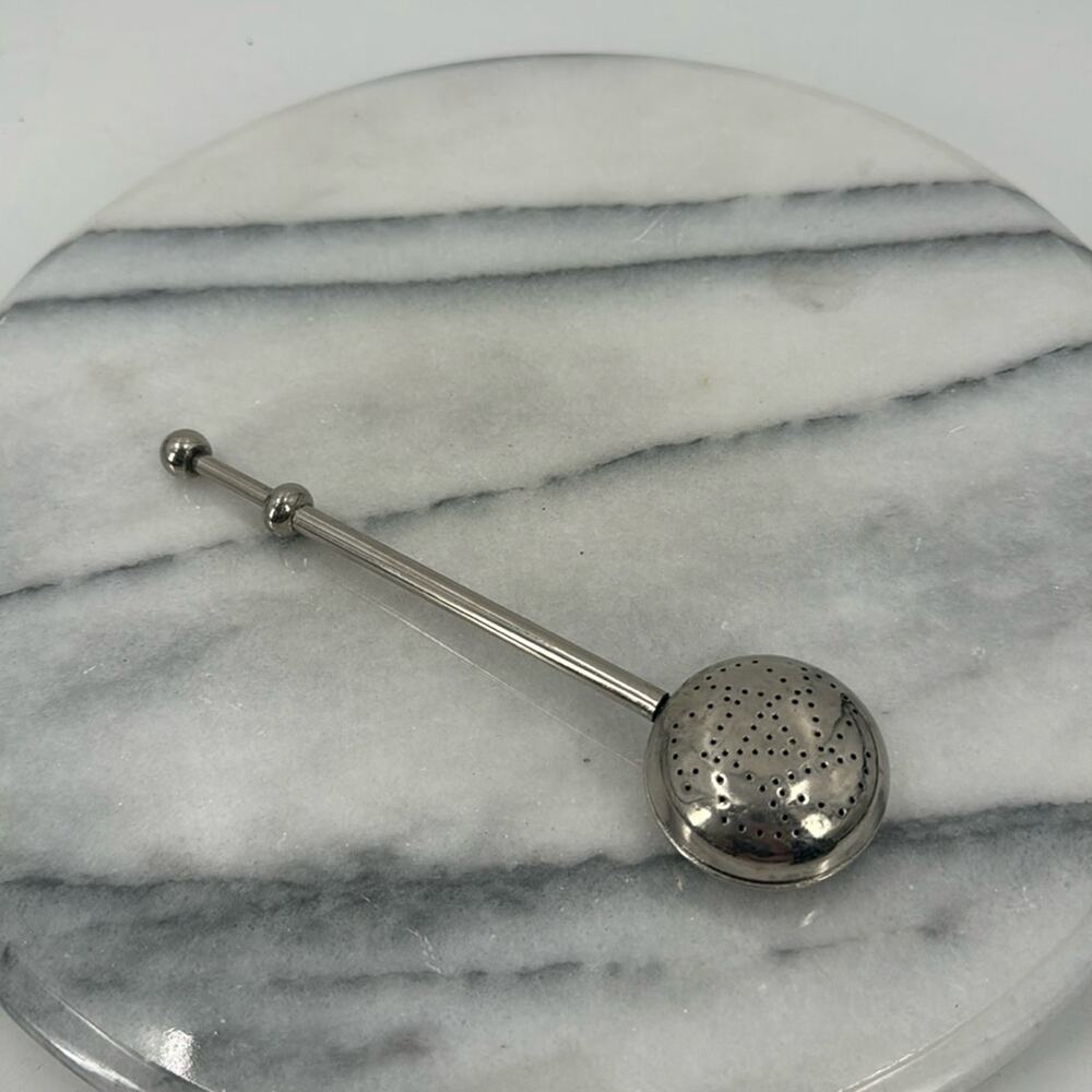 Antique silverplated Spring Action Tea Seeper Spoon Infuser Steeper